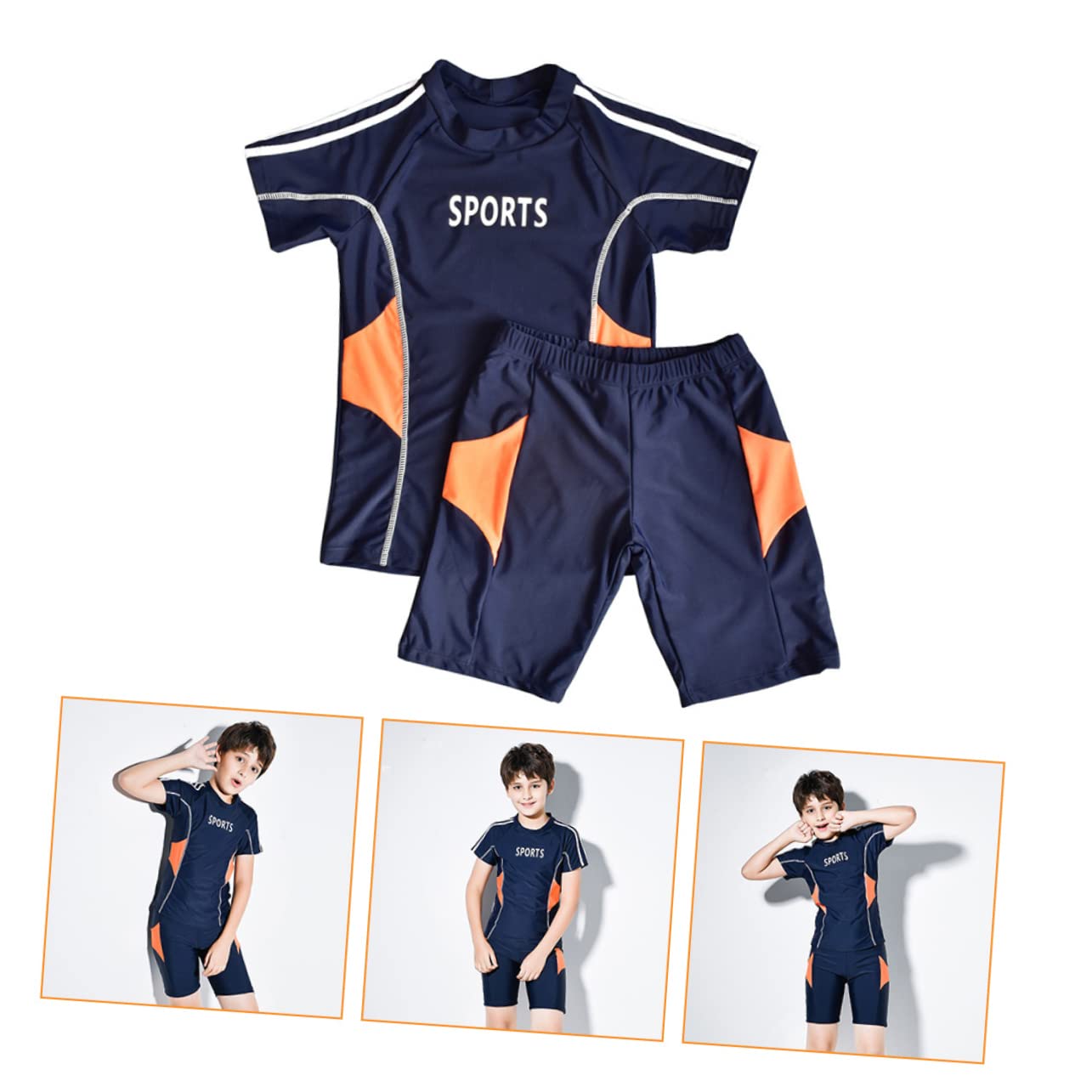 Set Bikini per Ragazzi, Costume da Bagno Chic Blu in Nylon | Vacanze Estive e Piscina, Leggero e Portatile, Alta Elasticità, Facile da Indossare