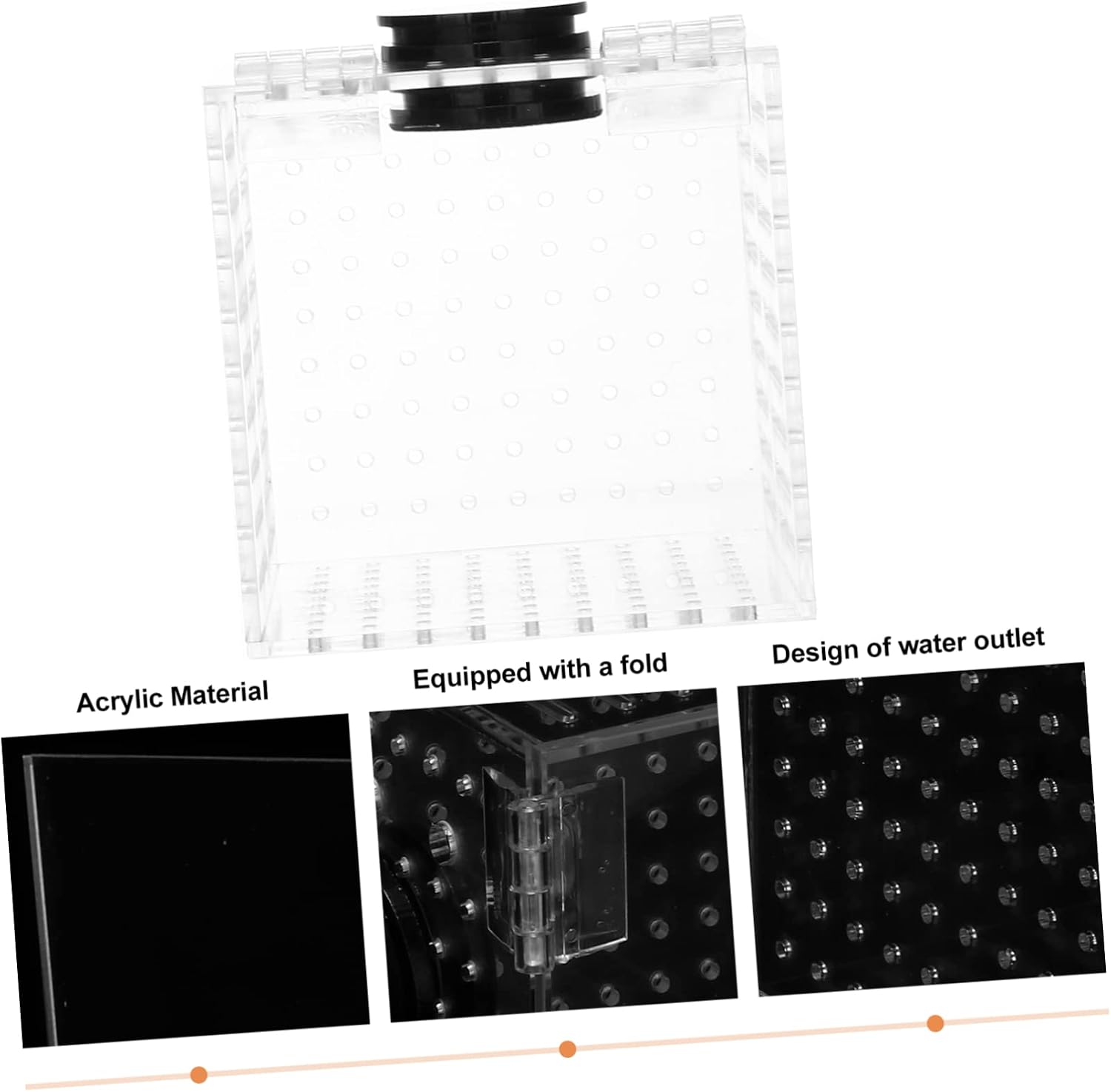 1pc Fish Isolation Box Magnetic Breeding Case for Aquarium Safe Separation Tank for Fry and Juvenile Fish Easy to Install Ultra-fine Mesh Design