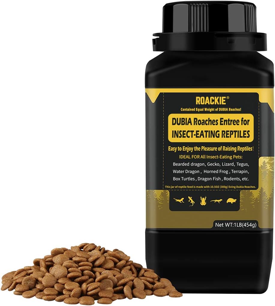 ROACKIE Dubia Roaches Entree Bearded Dragon Food, Leopard Gecko Food, Made from Dubia Roaches of Equal Weight