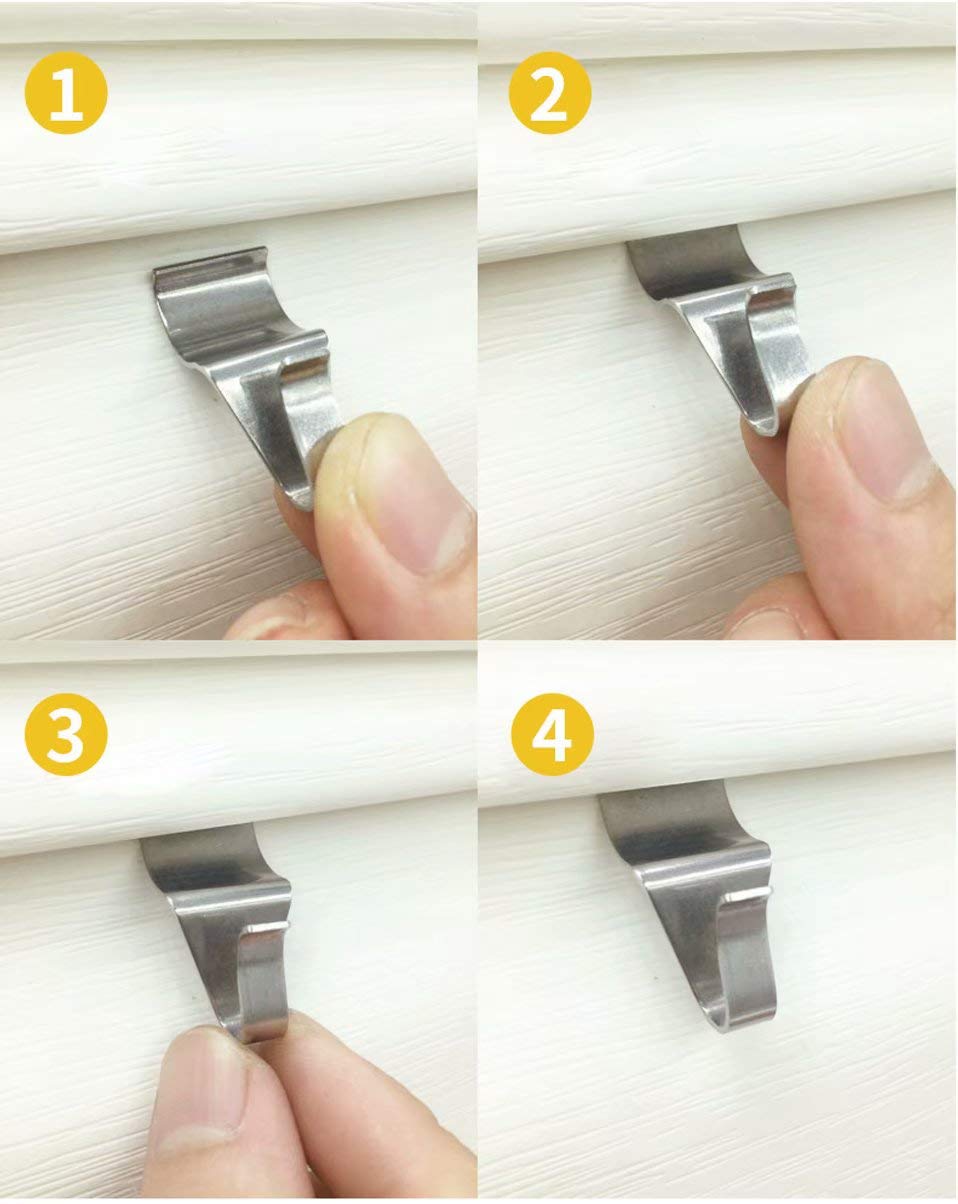 Blасk Frіdау Clеаrаnсе AIIGOU Vinyl Siding Hooks Hanger, Heavy Duty No-Hole Needed Hooks for Hanging Stainless Siding Clips 10 Pack