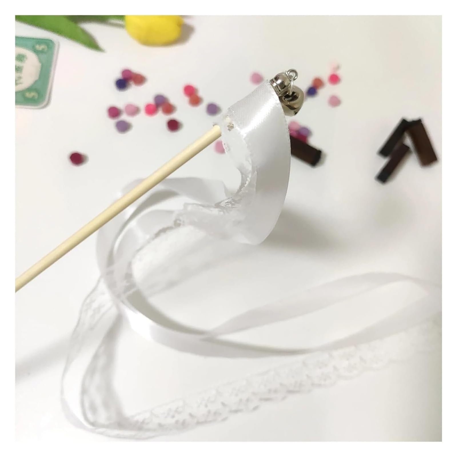 Cintas para bodas y varitas de encaje multicolor decorativas para fiestas de gala