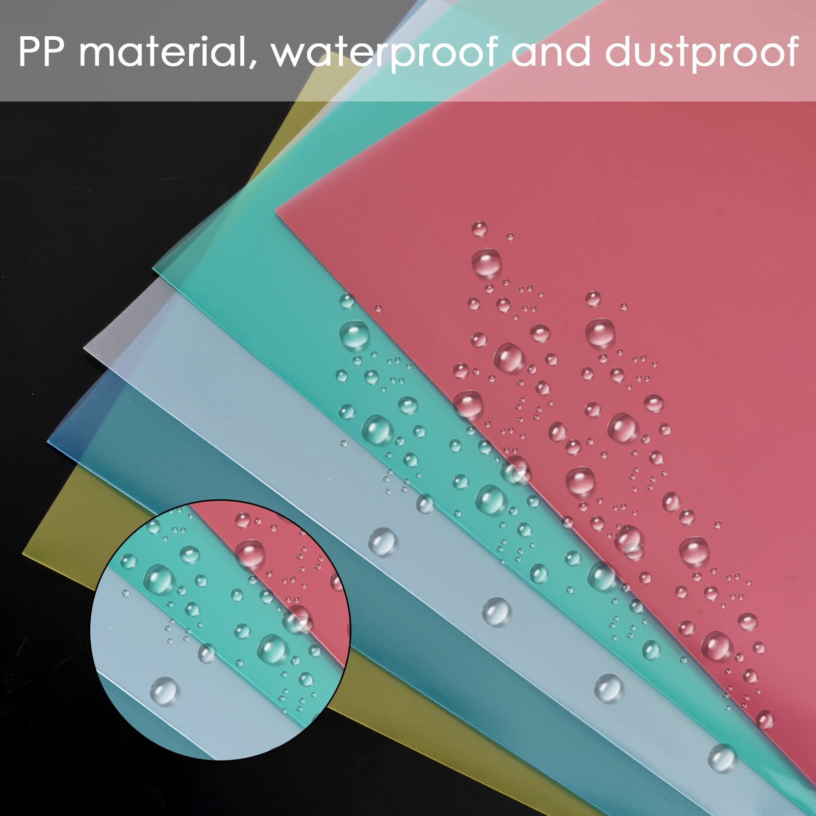30 sztuk plastikowa koszula A4, przezroczysta A4, teczka na dokumenty A4, teczka na dokumenty A4, A4 Flush Folders do biura Szkoły Dom Dokumenty Klasyfikacja (Kolorowy)