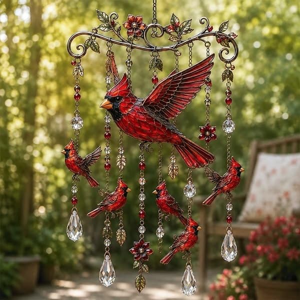 Décoration de balcon et patio ombragé : carillon éolien colibri suspendu