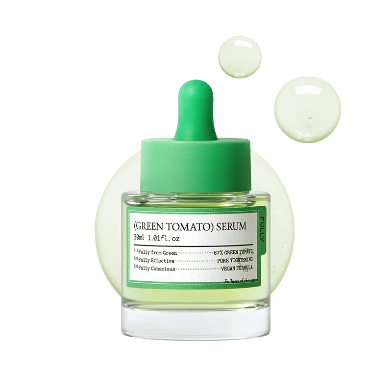 Sérum FULLY de tomate verde com extrato de tomate verde 67%, Vitamina C e PHA, sem fragrância, vegano, 30 mL