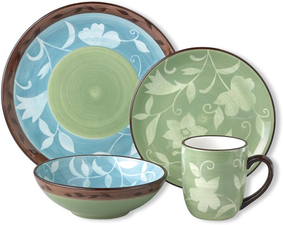 Pfaltzgraff Patio Garden 16-Piece Dinnerware Set, Service for 4