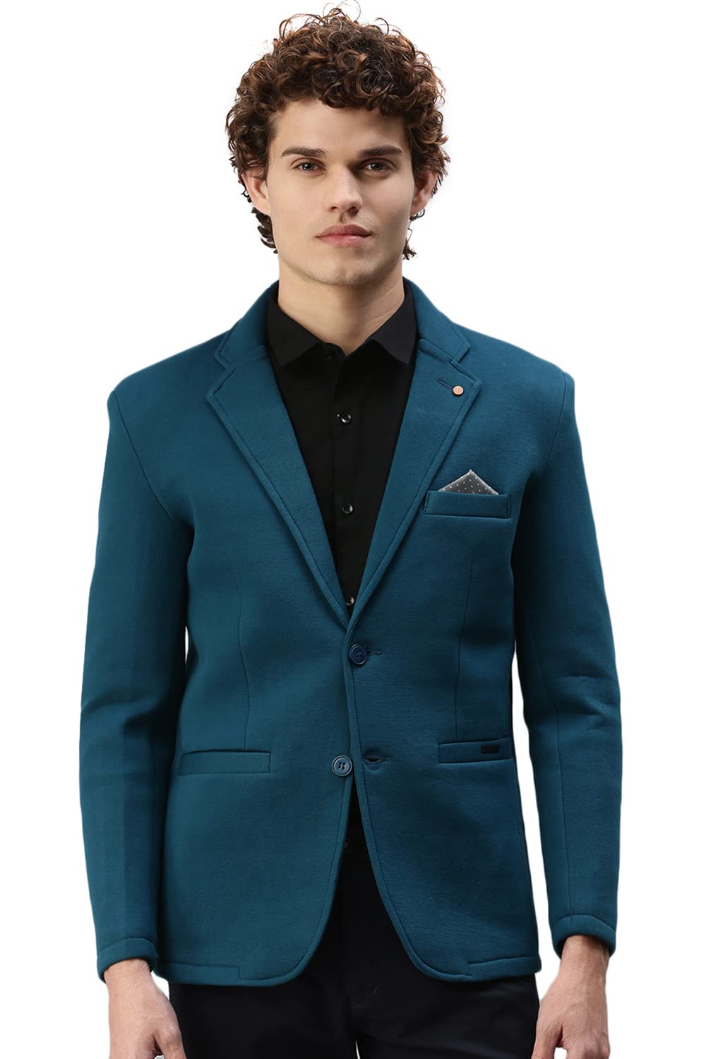 showoffff Men Casual Solid Blazers_AR15_TURQUOISEBLUE_S Turquoise Blue-picture-36