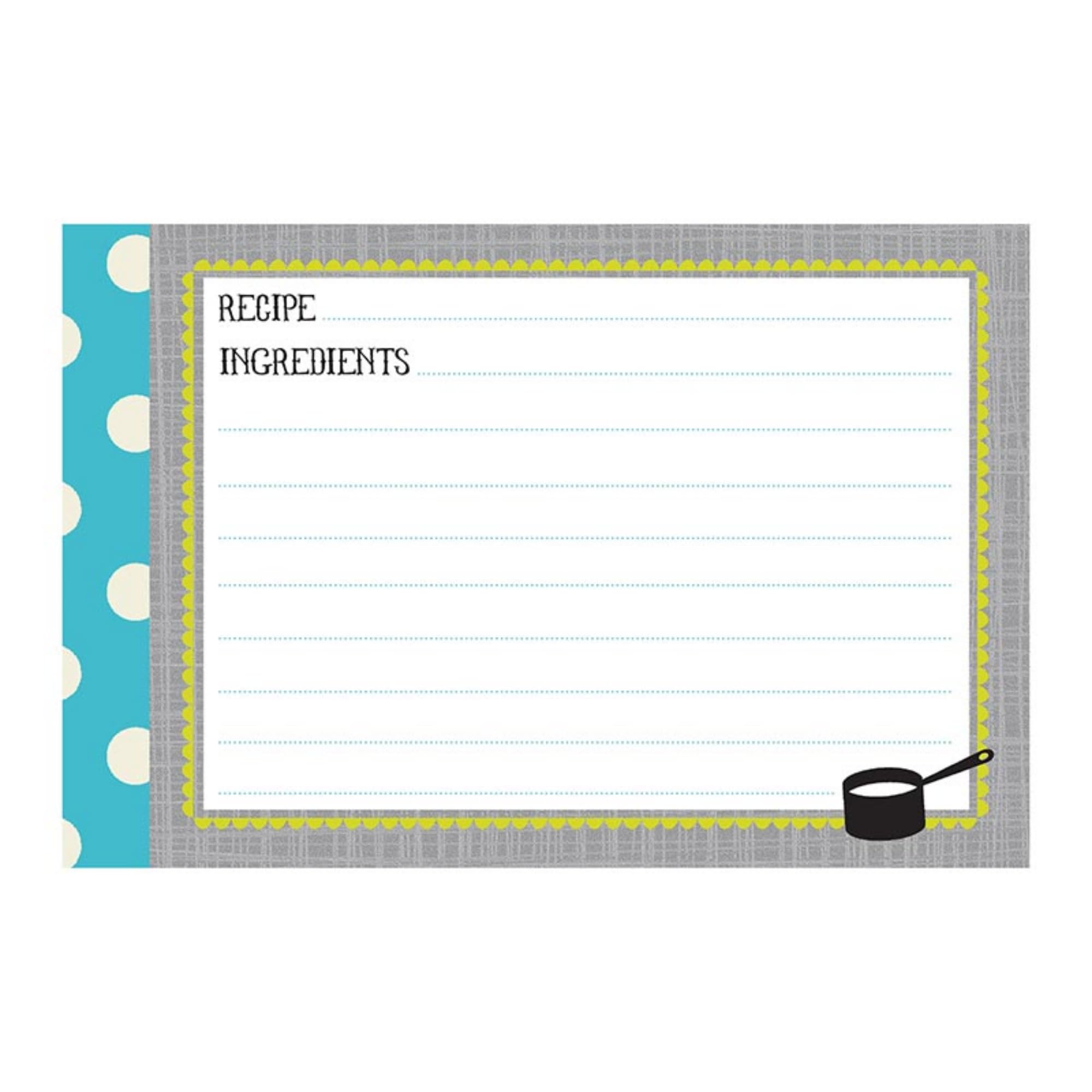Fiches recettes de cuisine C.R. Gibson pour créer votre cahier de table familial