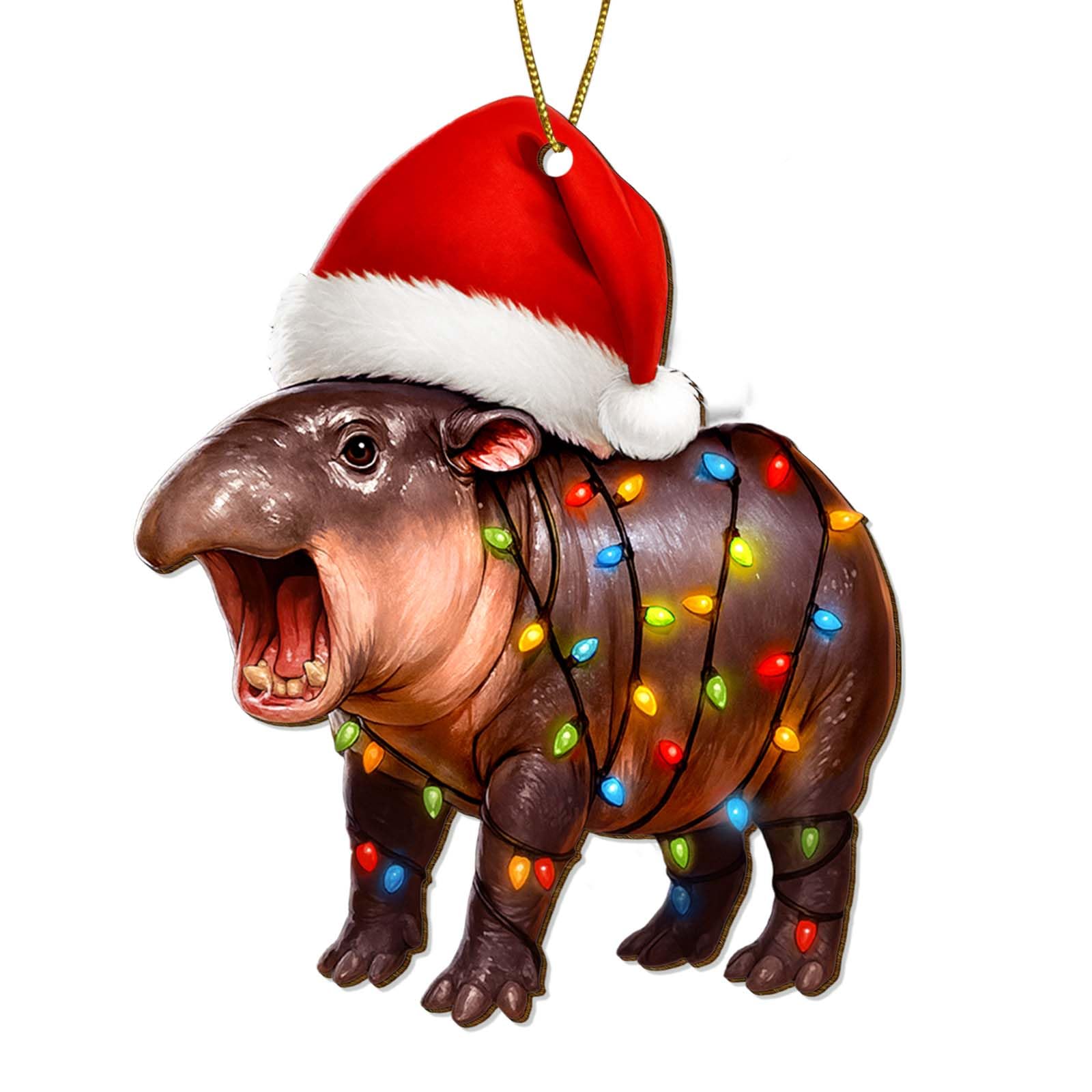 Cute Animal Christmas Ornaments - Wooden Hanging Decorations -18 Cute Animal Christmas Ornaments - Wooden Hanging Decorations -18