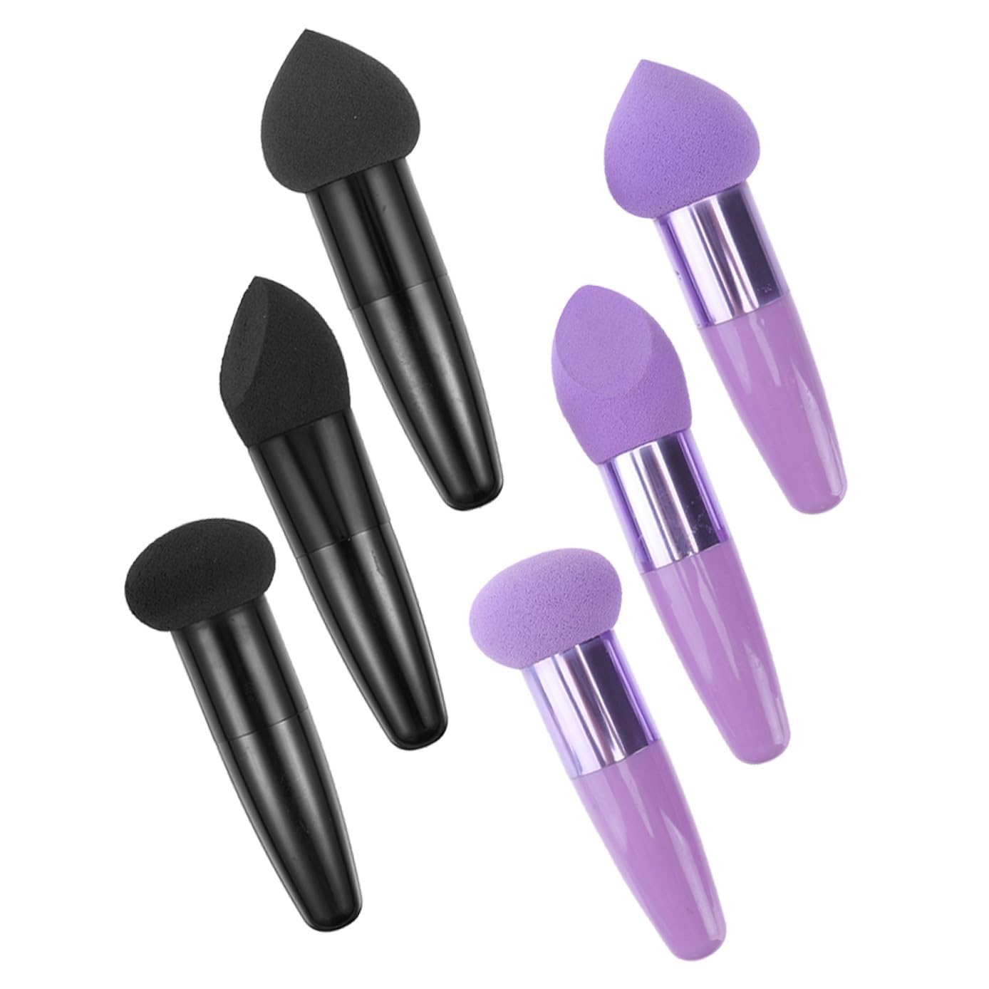 PACKOVE Set 6 Pezzi Pennelli e Spugne Per Trucco Cosmetico Da Donna, Alta Densità e Morbidezza, Accessori Make up Portatili Per Applicazione Viso e Viaggio