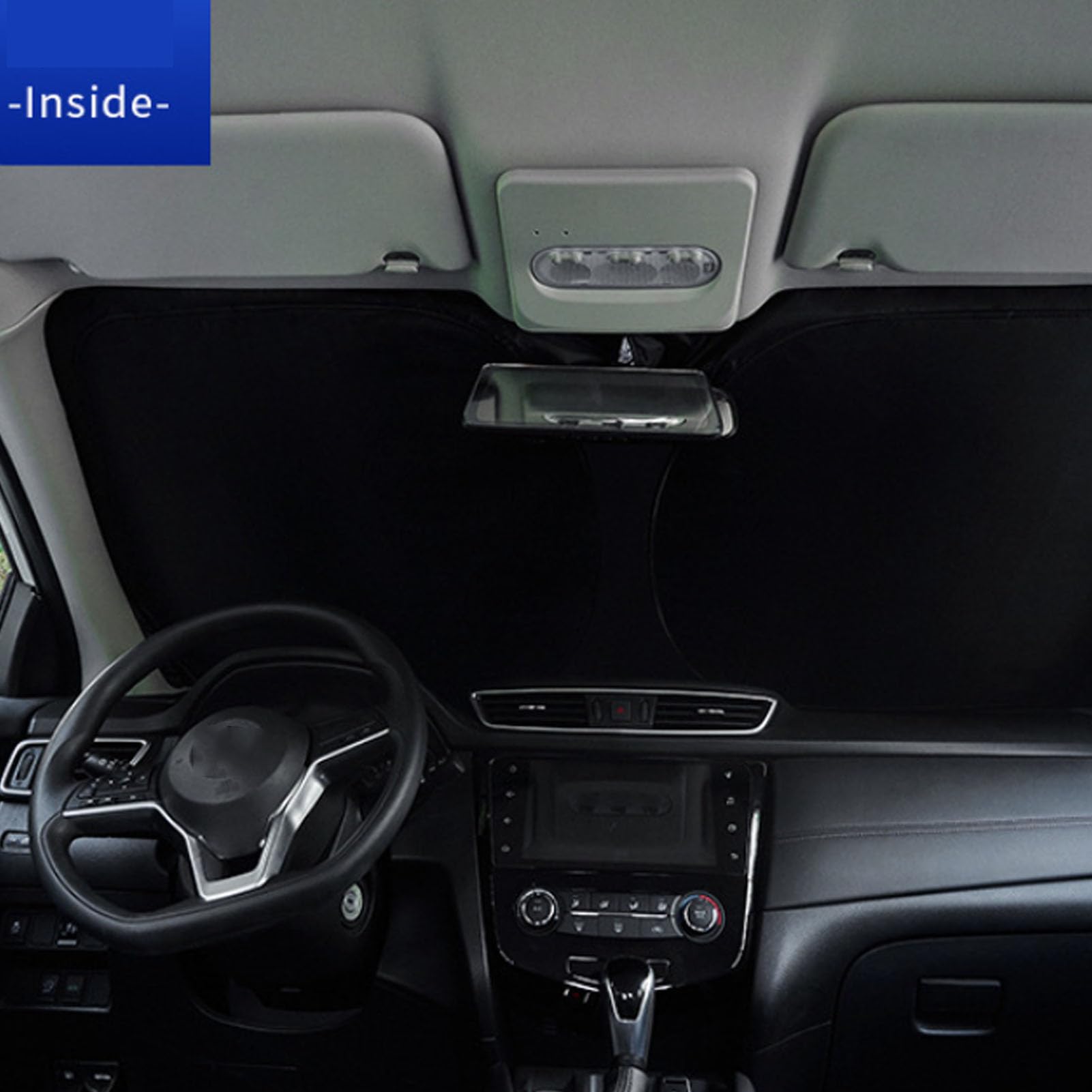 Parasole per Parabrezza Auto per Tesla Model X 2015 2016 2017 2018 2019 2020 2021-2023, Parasole per Finestrino Anteriore Pieghevole Blocca Dei Raggi UV