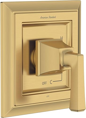 American Standard TU455500.GN0 Town Square S Kit de embellecedor de válvula de ducha con cartucho de equilibrio de presión, oro cepillado