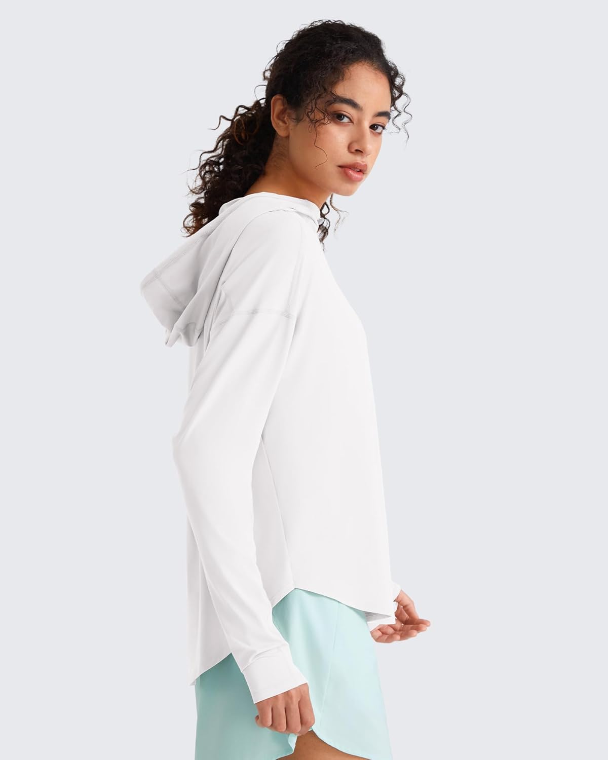 G4Free Lightbreeze UPF 50+ UV Long Sleeve Workout Shirts for Women - Sun Hoodie Loose Fit with Thumholes Hiking Casual