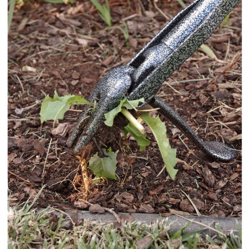 Yard Butler Rocket Weeder Long Handled Stand Up Steel Dandelion And Crabgrass Puller Lawn Weed Remover Extractor Tool - RKT-1000