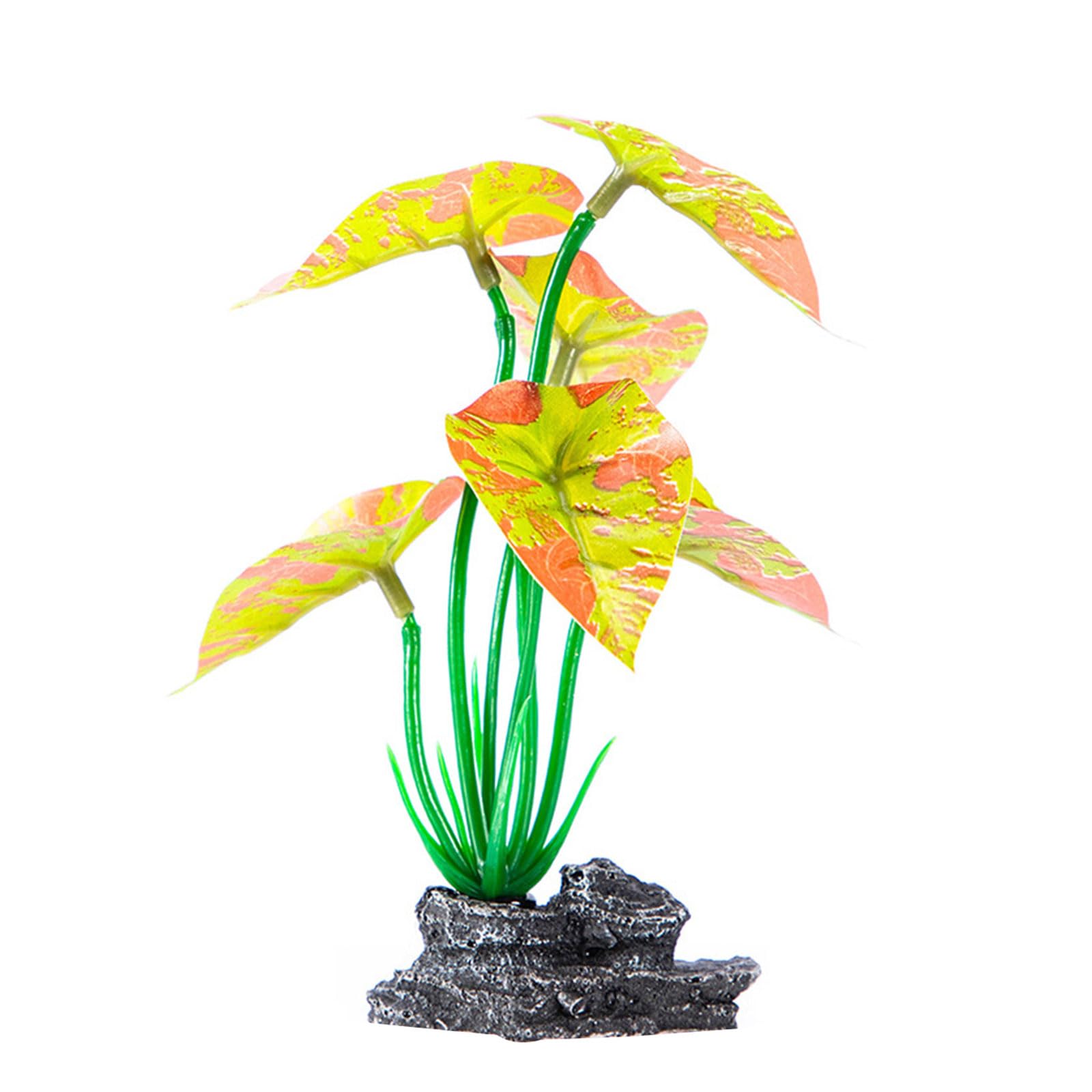 Hsioluted Delicate Aquariums Landscape Artificial Plant Lotuses Terrarium Landscape Shrimp Lotuses Statue Aquariums Habitat Decors Color Aquarium Decors