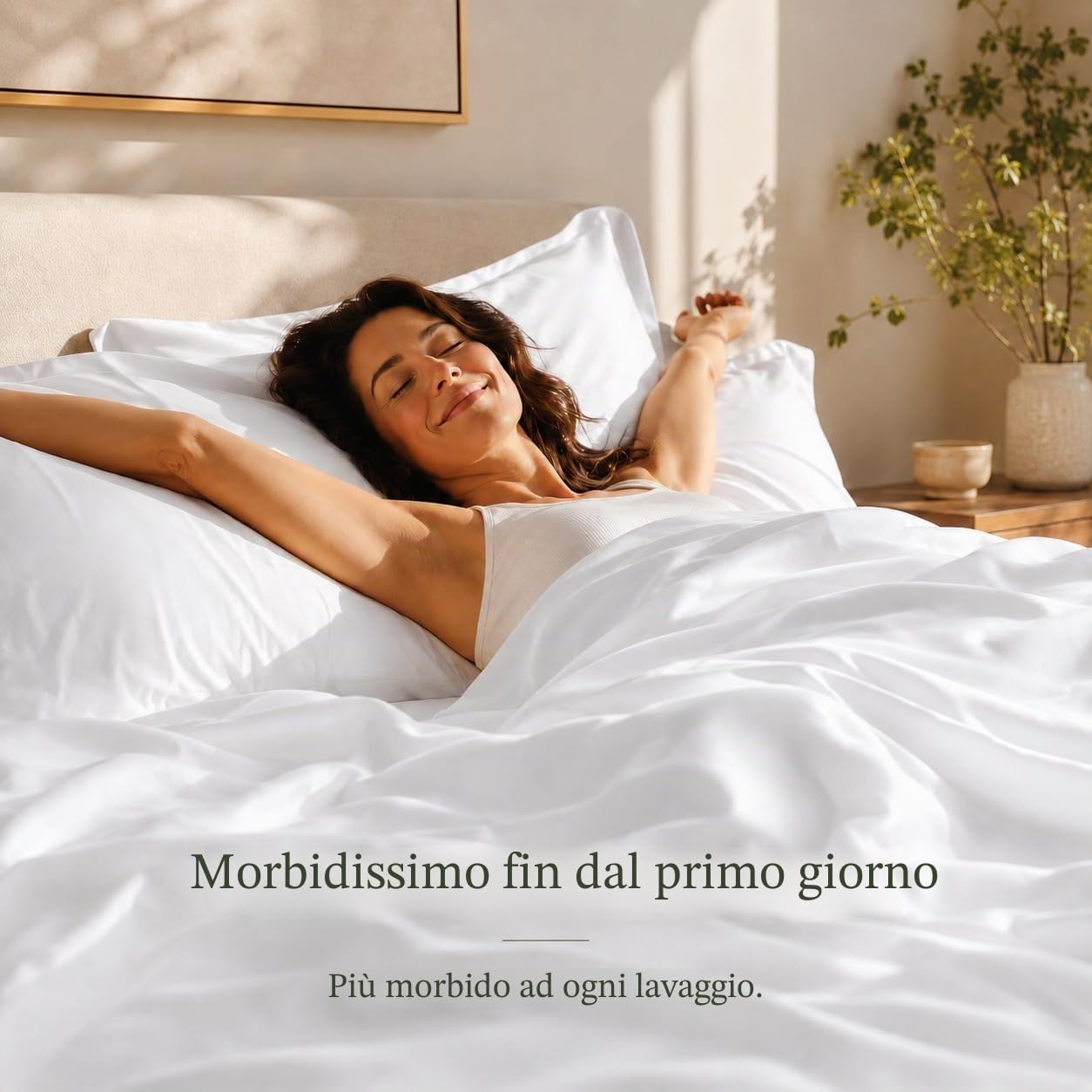 CHATEAU HOME COLLECTION Set di lenzuola per letto matrimoniale, in cotone egiziano a 800 fili, con tasca profonda, colore bianco