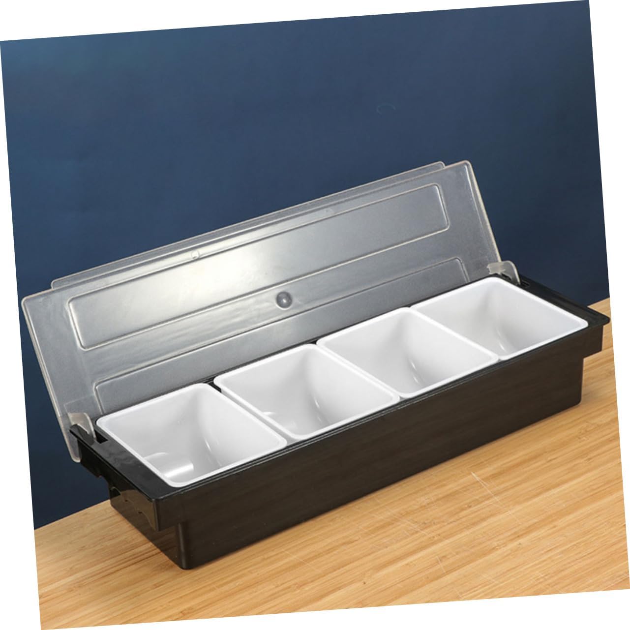 Mikinona Cocktail Fruit Box Salt and Cozy Snack Containers Fruit Trays for Serving Bar Condiment Case