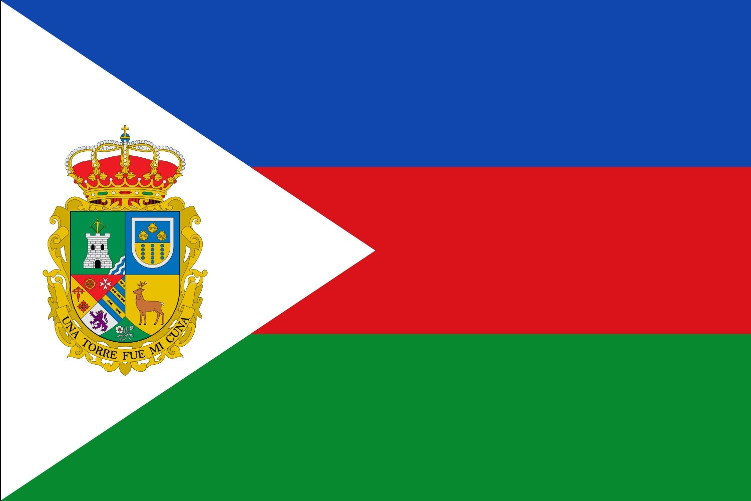 Drapeau d'Alcaudete de la Jara de Tolède grand format pour mât extérieur
