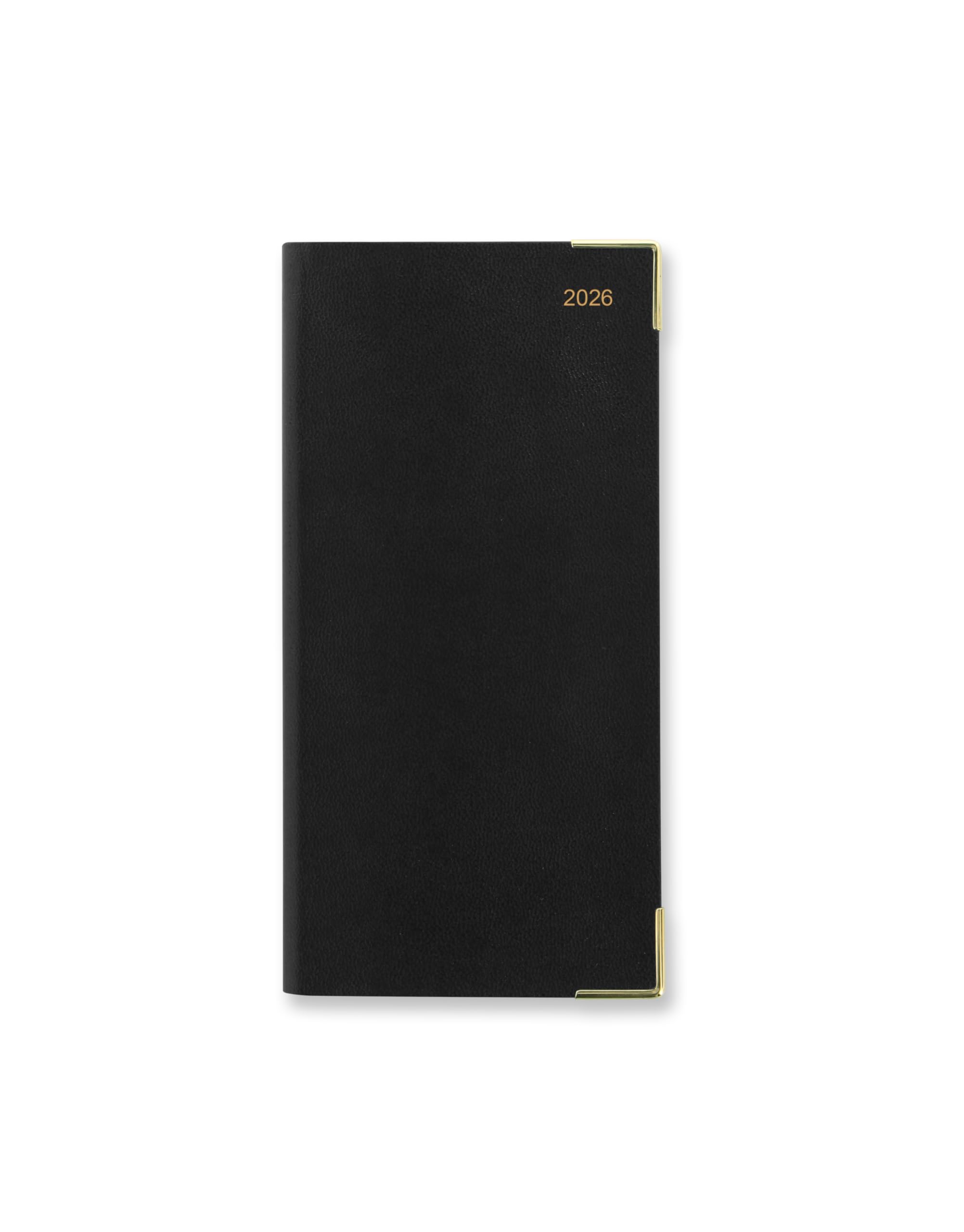 Letts of London Agenda semainier 2026 format portrait classique avec rendez-vous – Noir 26-T35SUBK