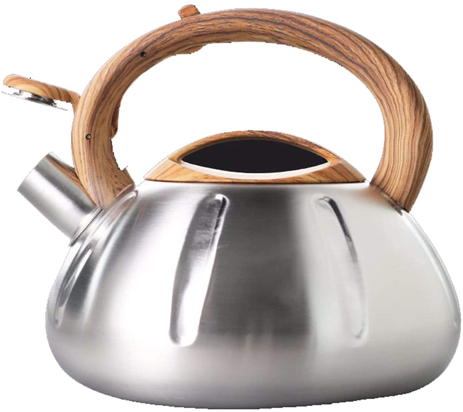 Bouilloire sifflet 2.5L inox pour thé chaleureux en famille