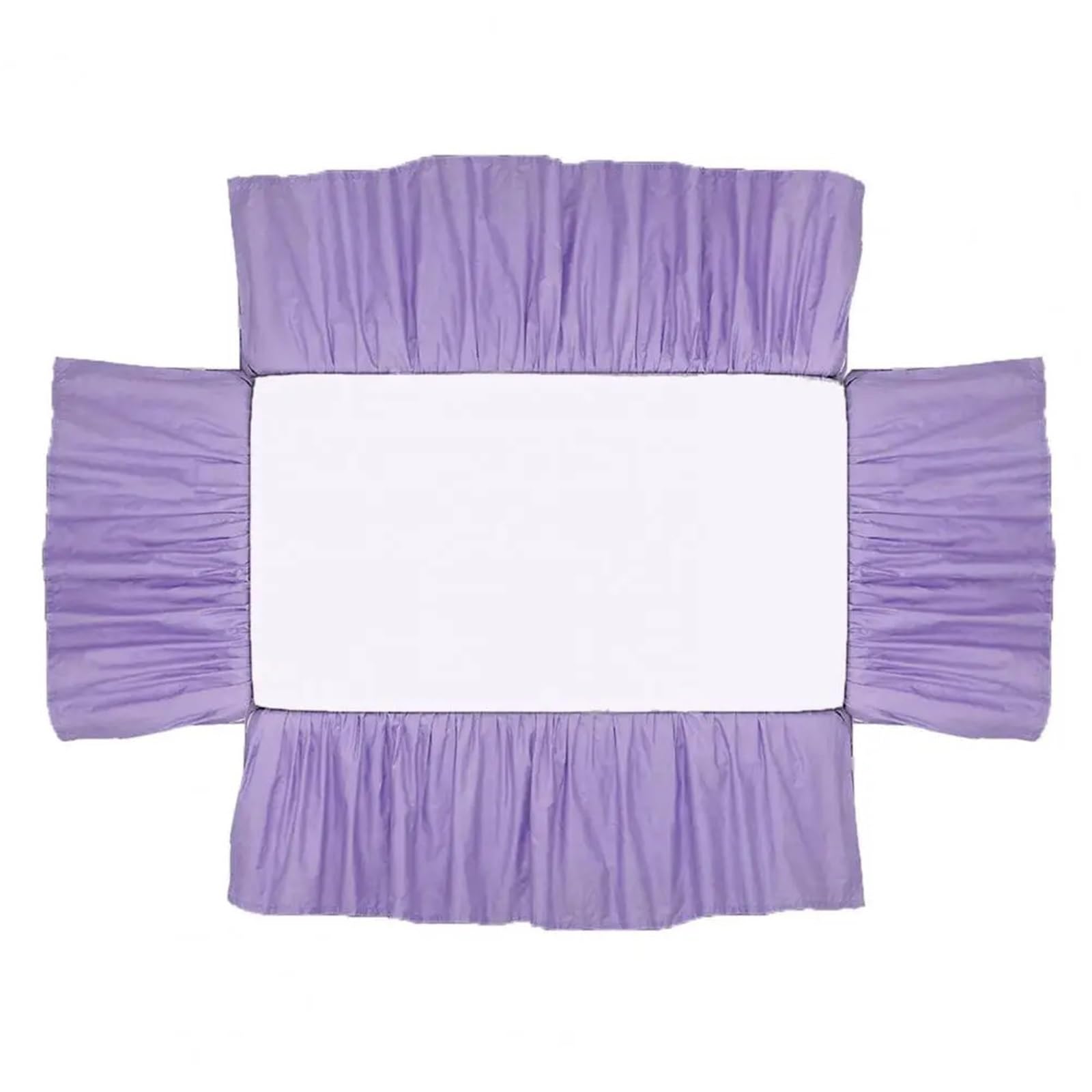 Crib Skirt Soft Elastic Crib Bed Skirt for Bedroom Easy Installation Pleated Ruffle for Bed(Purple)
