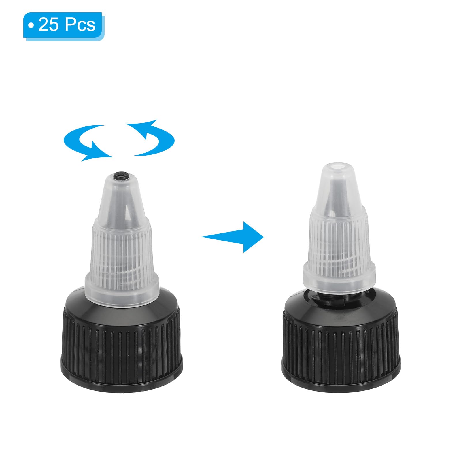 ボトルジュースのキャップ Amazon｜PATIKIL ツイ ストボトルキャップ 25個入り 20 410 絞るボトル
