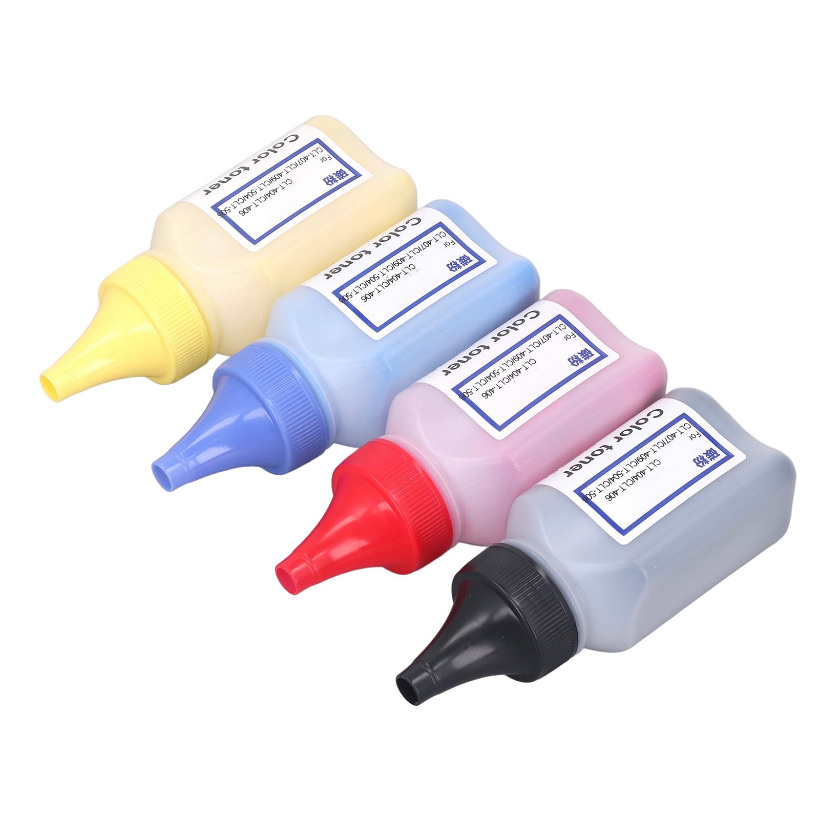 FTVOGUE Set di Polvere di Ricarica Toner Universale Kit di Ricarica Toner in Materiale PVC con 4 Flaconi e 4 Chip per 404S Colori Multipli per la Sostituzione della Stampa di