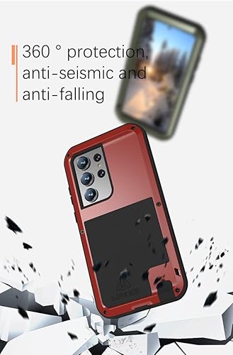 Miniatura 4 de LOVE MEI Funda de metal para Samsung Galaxy S23 Ultra, resistente al aire libre, de aluminio, resistente a prueba de golpes, protección contra