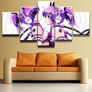 wuzhaodi Stampe e Quadri su Tela 5 Pannelli Anime Dipinti Originali Ragazza Carina Stampe su Tela Poster per Soggiorno Wall Art Quadro A, Taglia 3