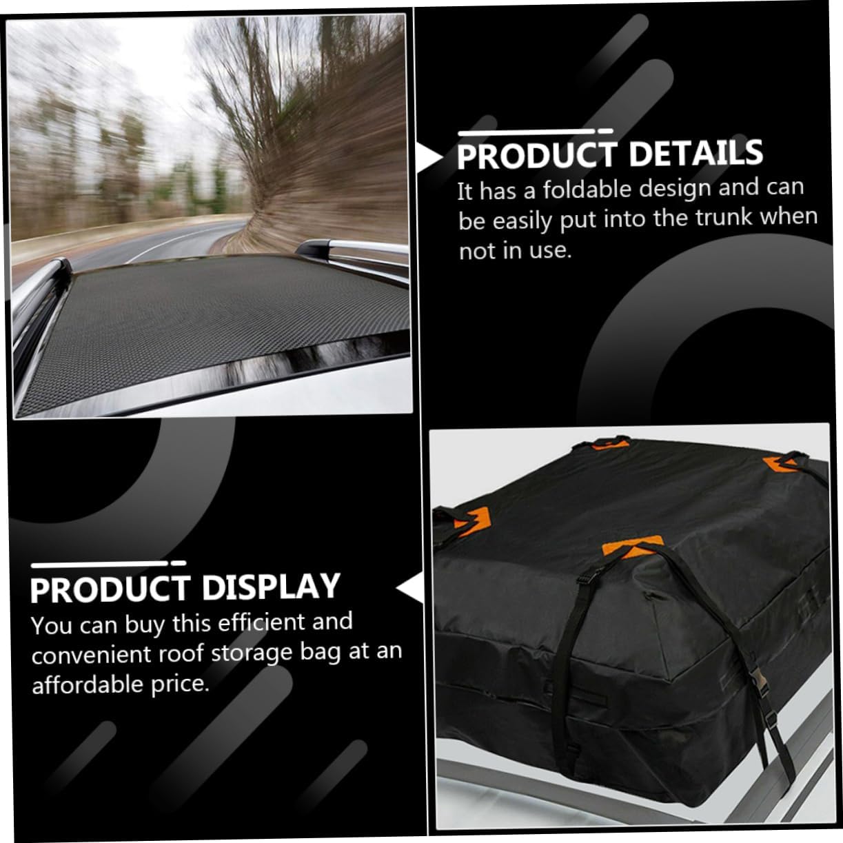 Rooftop Cargo Carrier Bag for Car Oxford Luggage Bag Vehicle Roof Cargo Holder Non-Slip Mat