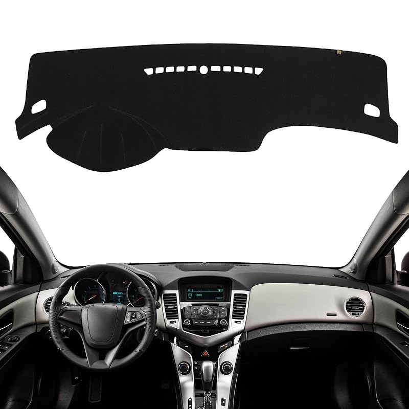 Capa para Painel Dashboard Mat KEYOOG compatível com Chevrolet Cruze 2011 a 2015, lado esquerdo, preta