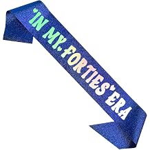 40th Birthday in My Forties Era Sash Blue Birthday Sash Gifts for Womens 40th Birthday Party Decoration Favor Supply Gift
