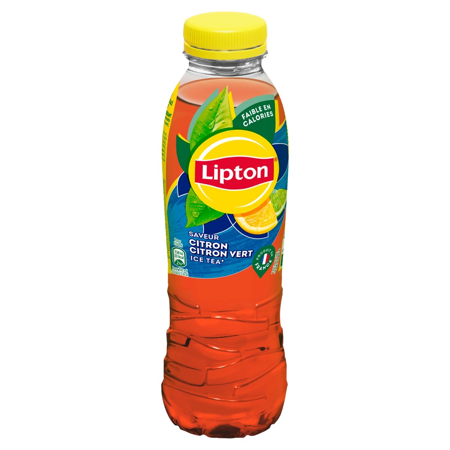 LIPTON Ice Tea Thé Glacé Saveur Citron et Citron Vert - Lot de 12x50cl