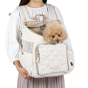 ベージュ キルティング ペットキャリーバッグ 楽天市場】【動画あり】3WAYキルティングペットキャリーバッグ