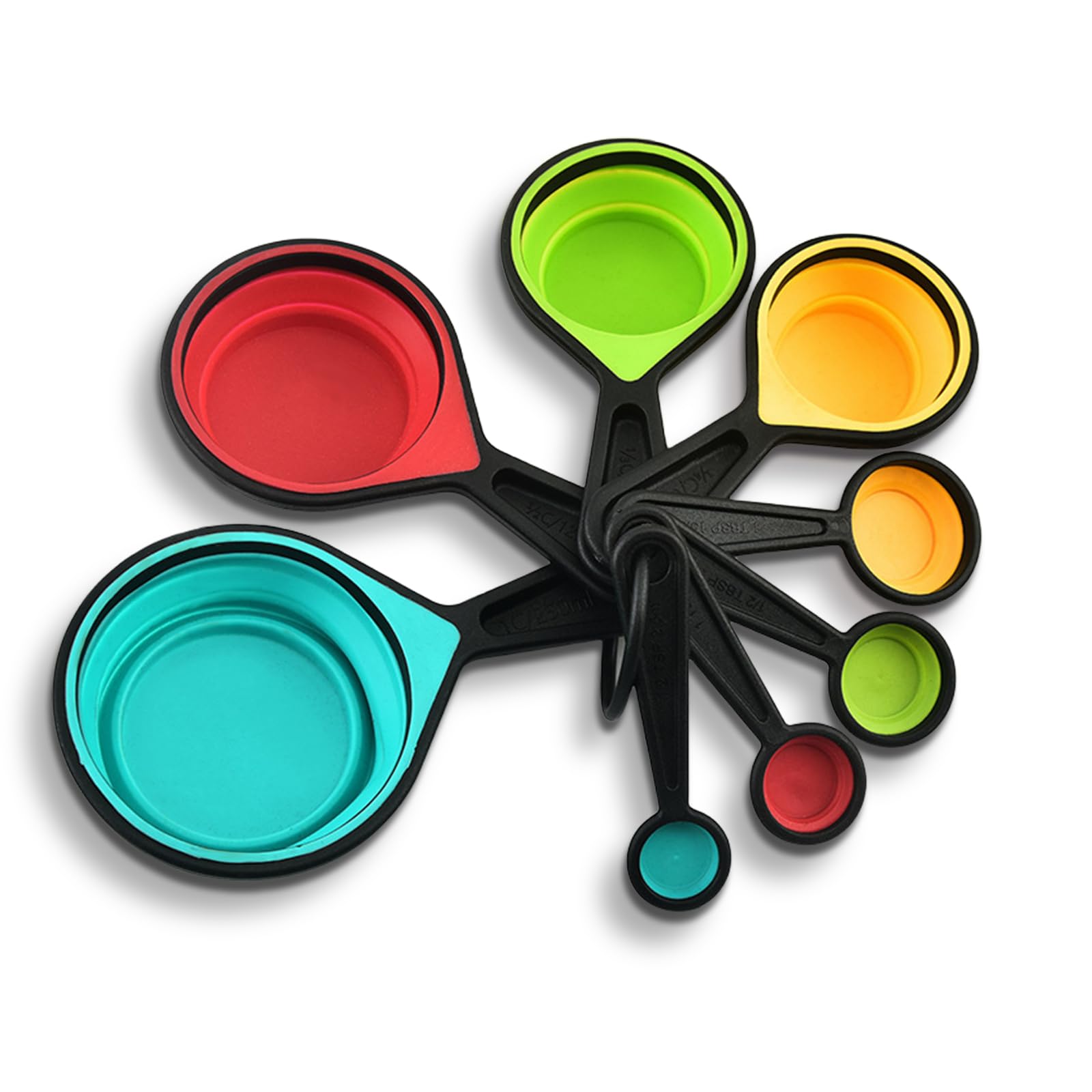 Lesbyit 8-Piece Foldable Measuring Spoons & Cups Set