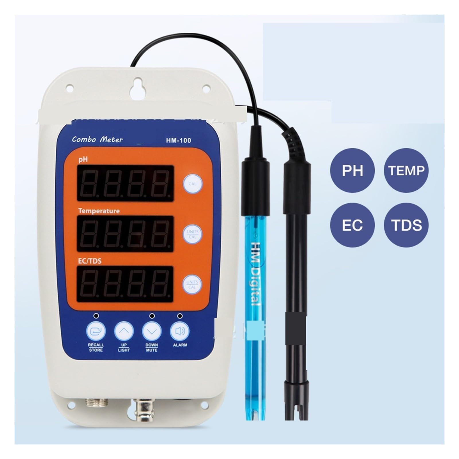 Tester wody, Wieloparametrowy tester jakości wody 4 w 1, testuje PH, TDS, EC i temperaturę