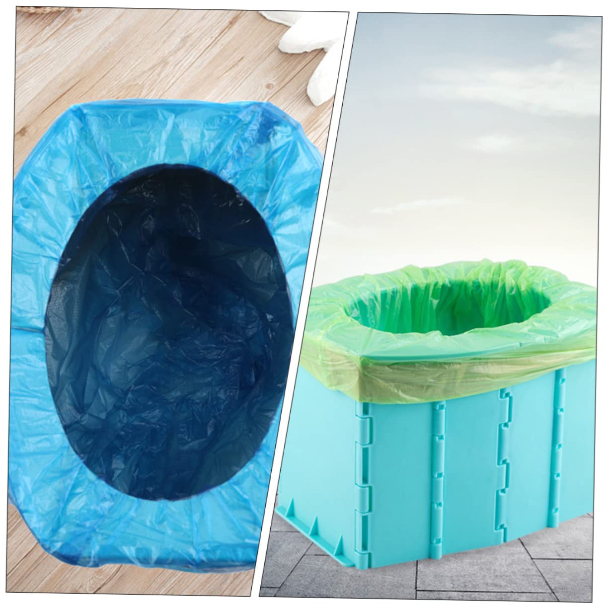 PERSELOSO 1Pc Portable Folding Toilet Travel Potty for Compact Design for Easy Carrying for Home Car and Travel Use Supports Independence Toilet Training