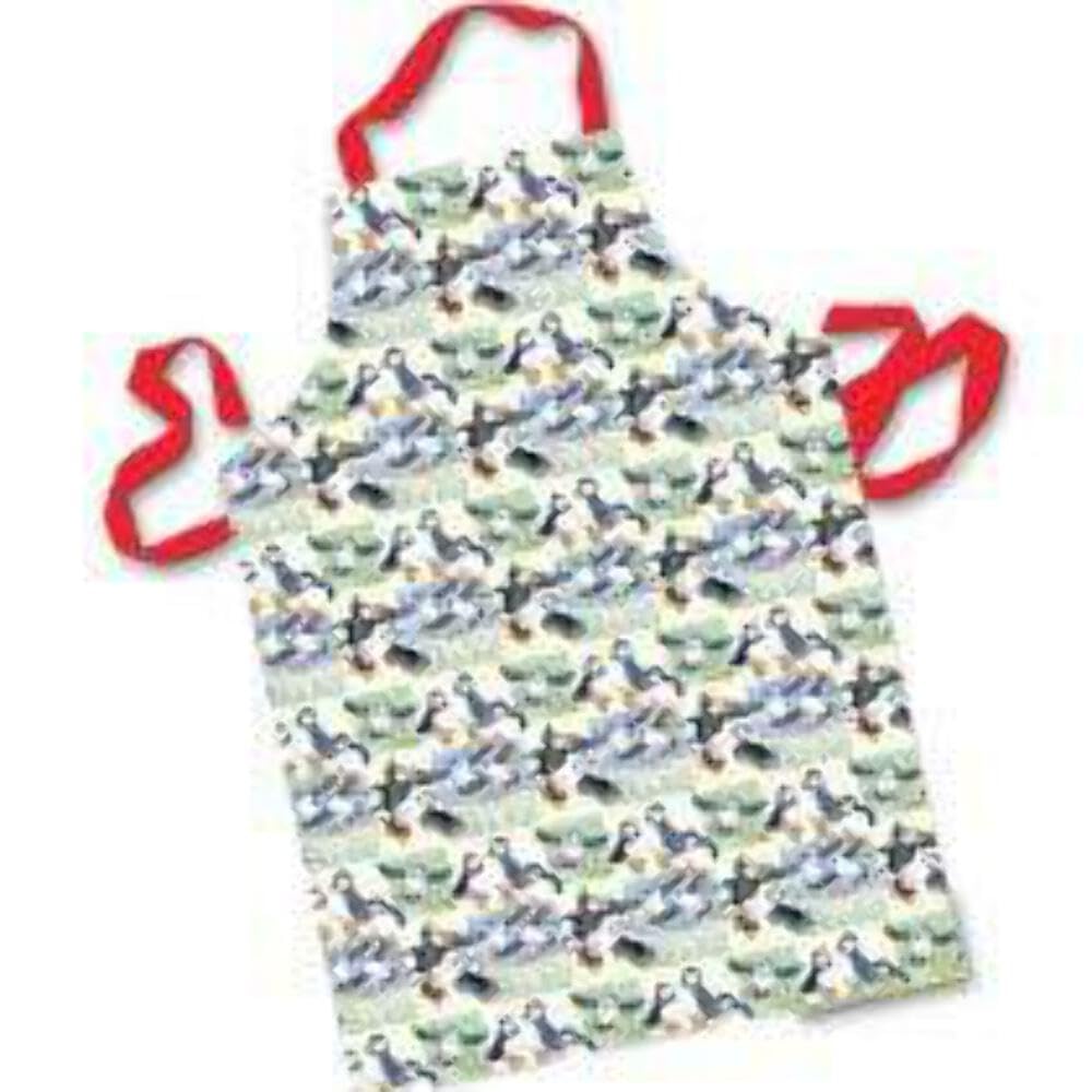 Emma Ball Green Puffin Cotton Apron