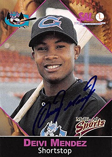 Sports Memorabilia Autograph Warehouse 343857 Deivi Mendez Autographed Baseball Card - New York Yankees, FT 2001 Multi-Ad Minor League Prospect No. 20 Rookie