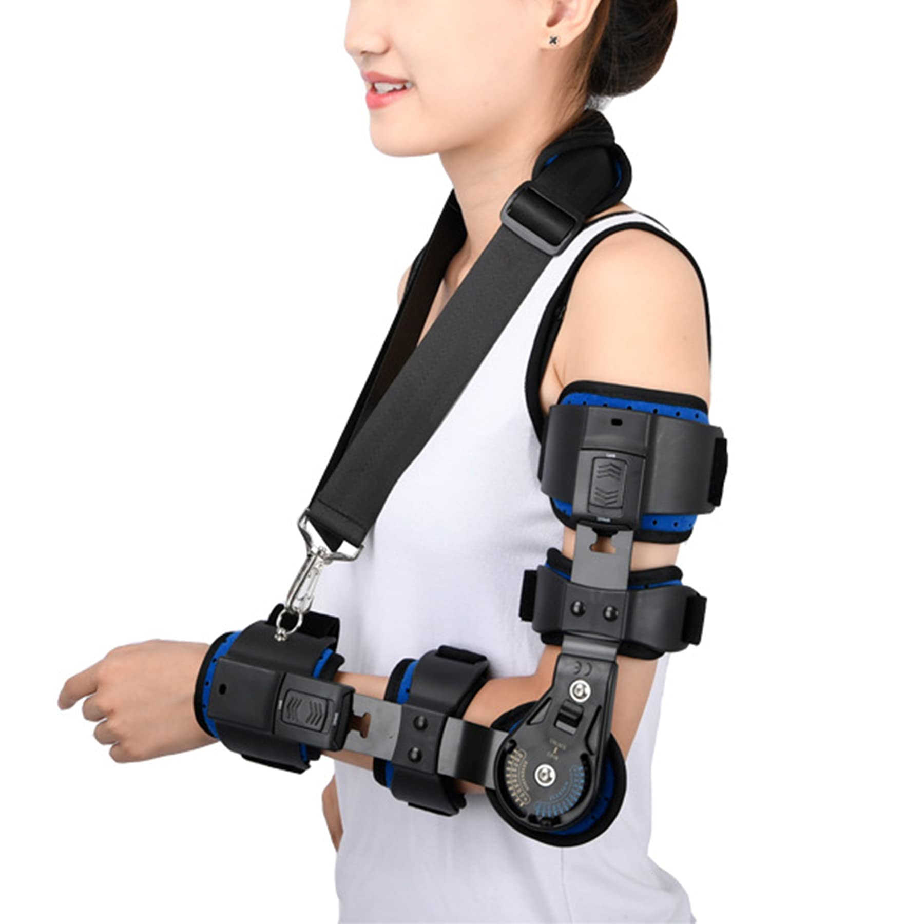 Buy ROM Hinged Elbow Brace with Shoulder Sling Stabilizer for Postop