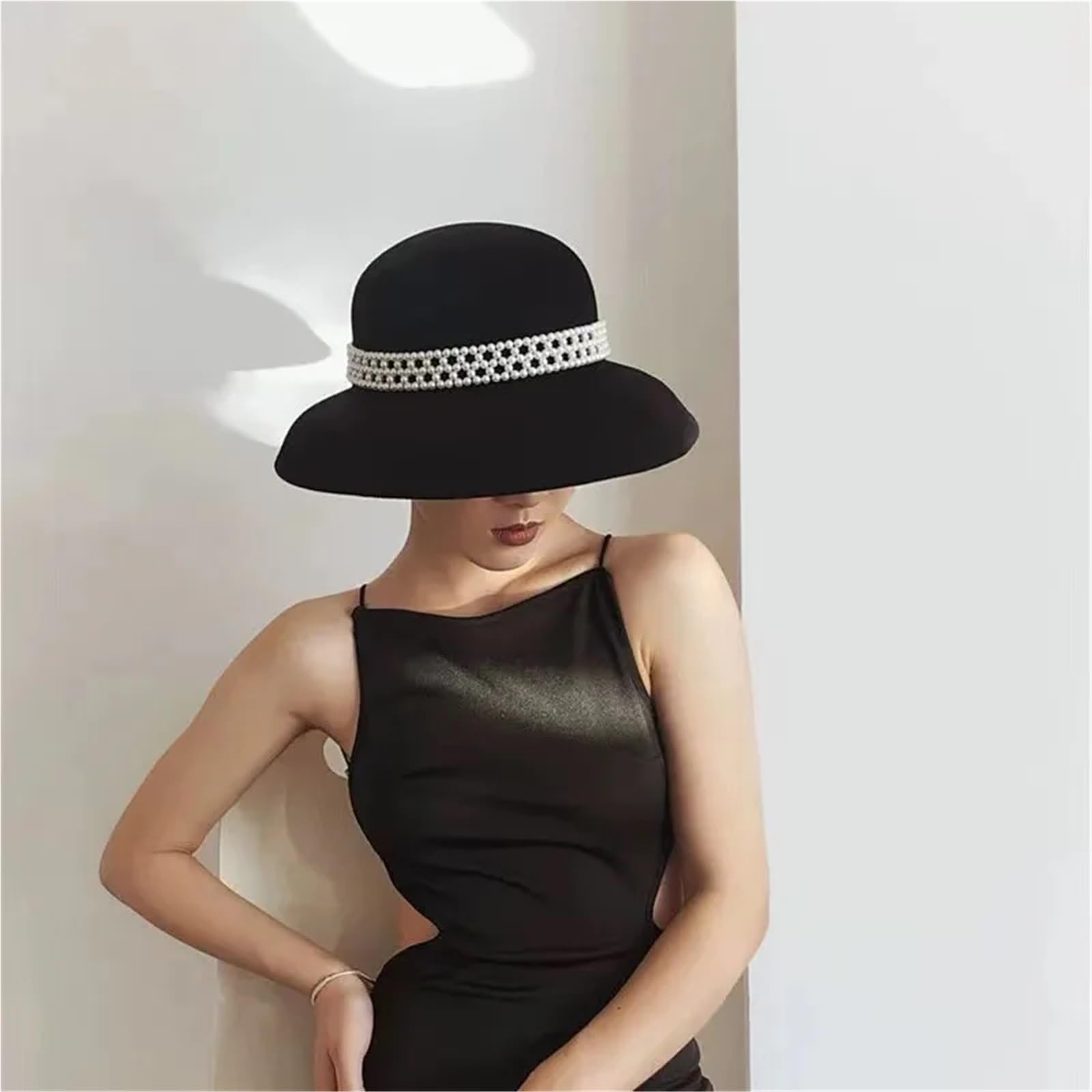 Cappello cloche da donna elegante retrò invernale CBucket Hat Per Viaggi E Campeggio