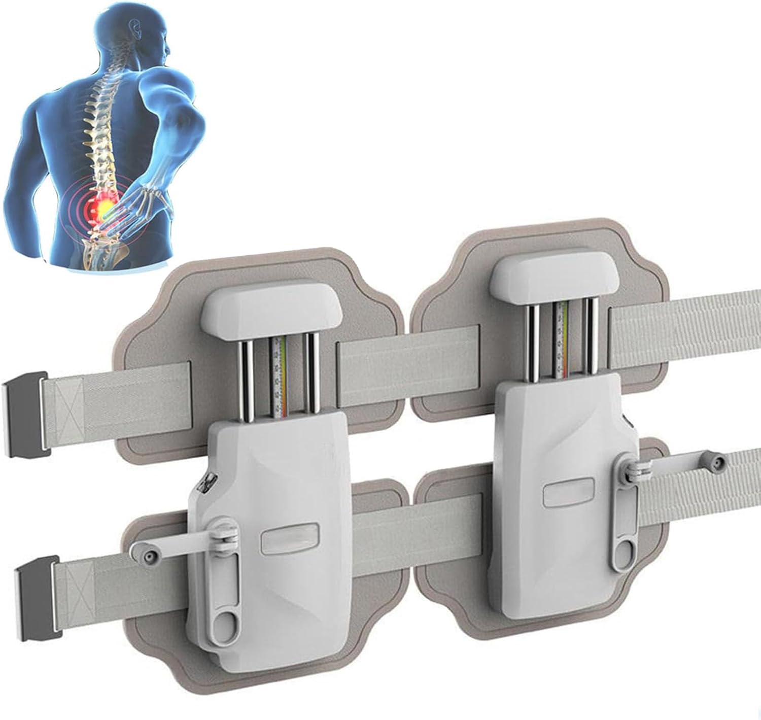Lumbar Supports,Lumbar Traction Device,Herniated Disc Back Pain Relief Device,with Lumbar Support Pad,for Home & Work,for Men & Women