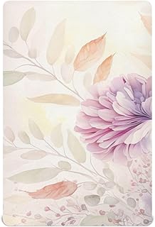 FOLIOSA Crib Mattress Sheets Boy and Girl Light Color Floral Fitted Playard Sheet Fits Most Standard Baby mattresses 52Ã—28Ã—9 in