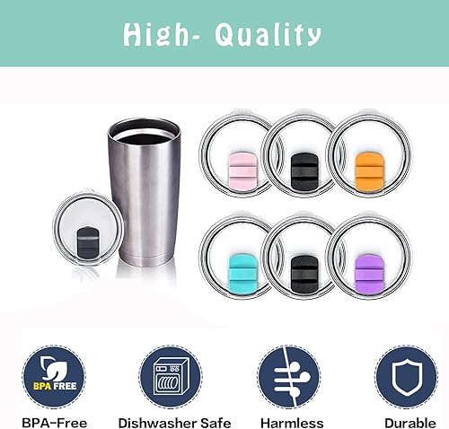 Miniatura 4 de Bloque de repuesto magnético deslizante, compatible con tapas YETI de 10 onzas, 14 onzas, 16 onzas, 20 onzas, 26 onzas, 30 onzas, negro (paquete de