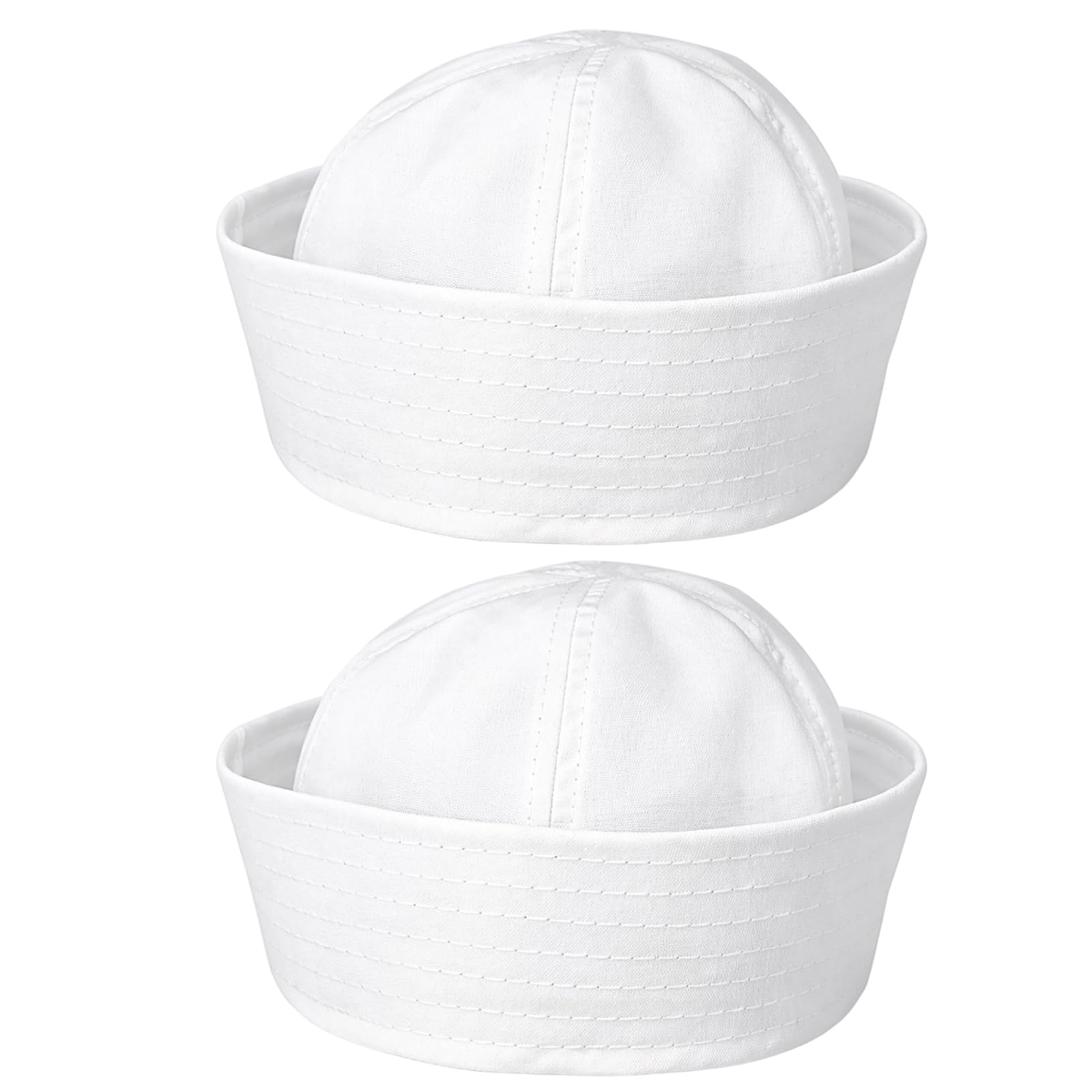 DXPETA Sailor Hats, Sailors Hat and Captain Hat for Adults, White Hat for Golf Fancy Dress and Boating, Captain's Hat for a Boat, 56 cm