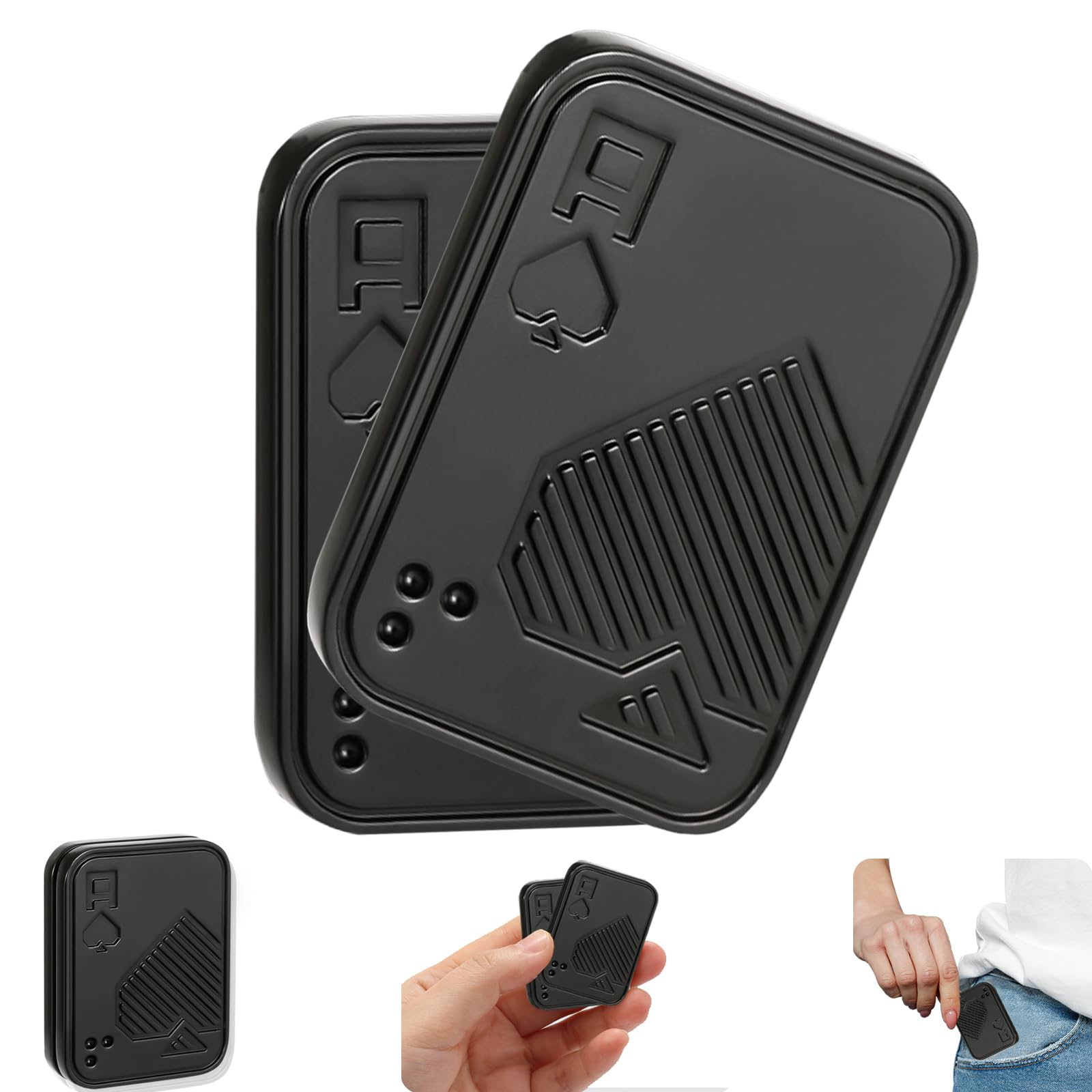Fidget Slider for Adults,Metal Magnetic Fidget Toys for Stress Relief,Anxiety,ADHD,EDC Poker Push Card Cool Office Desk Magnet Toy Gift for Teen Friends Husband