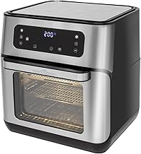 ProfiCook® Hot Air Fryer, 9 Automatic Programmes, XXL, 1500 Watt, 200 °C, 11 Litre Capacity, 4 Insertion Heights, Stainles…