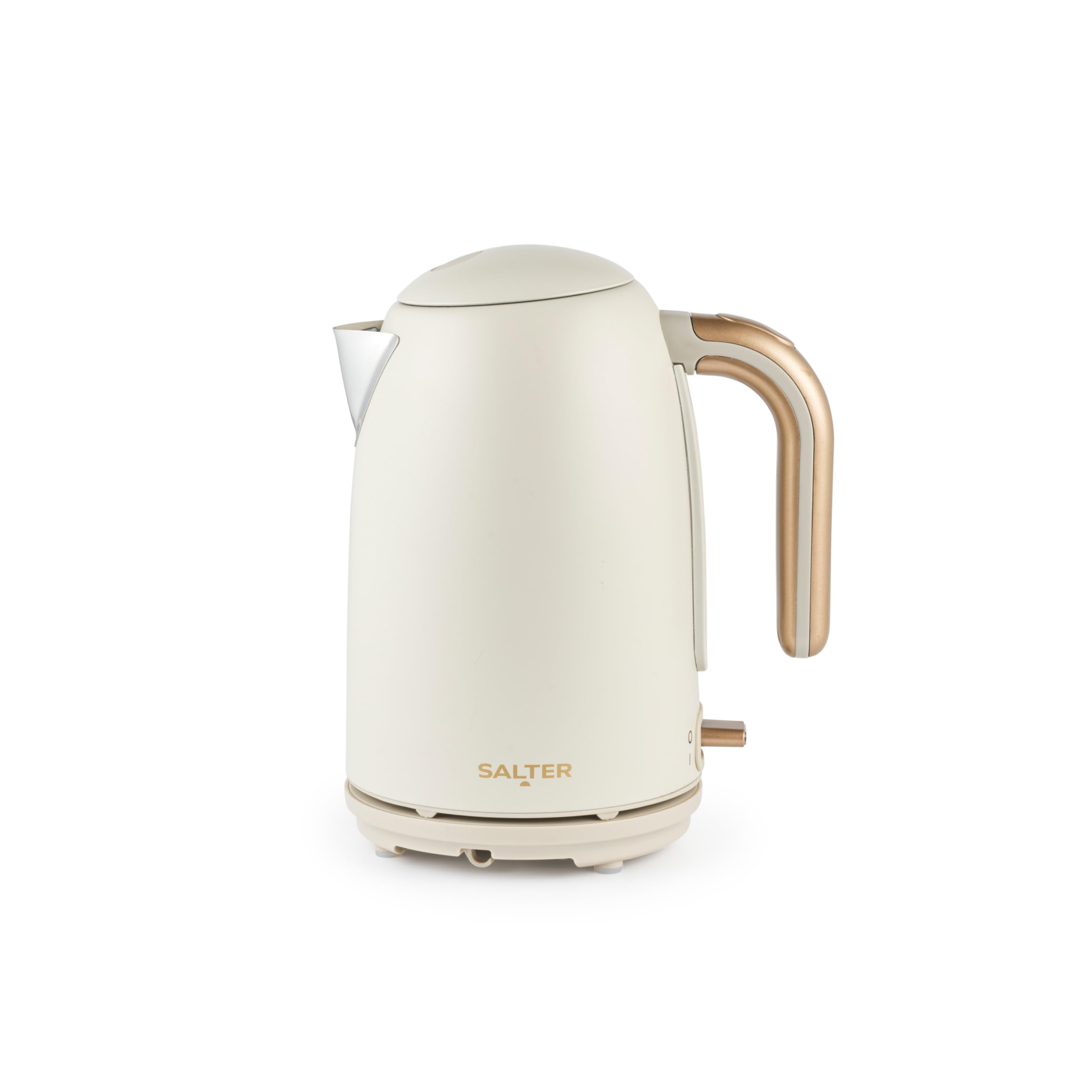 Salter Pebble 1.7 L Fast Boil Electric Tea Kettle Flip Lid 3kW Cream/Gold