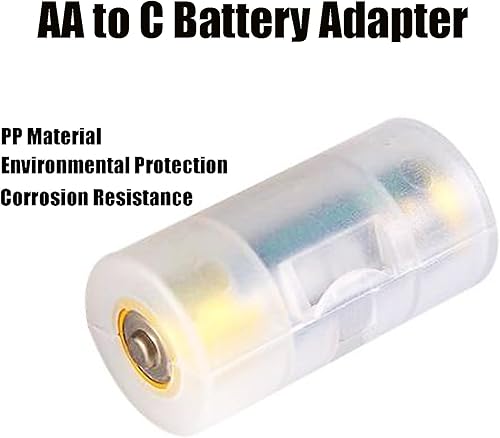 Miniatura 5 de AEDIKO 6 unids AA a C tamaño adaptador de batería convertidor espaciadores titular plástico transparente contenedor protector