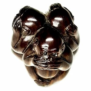 中山銘 見ざる聞かざる言わざる猿根付 手彫り 唐木彫 木彫り WWWT062 中山銘 見ざる聞かざる言わざる猿根付 手彫り 唐木彫 木彫り WWWT062