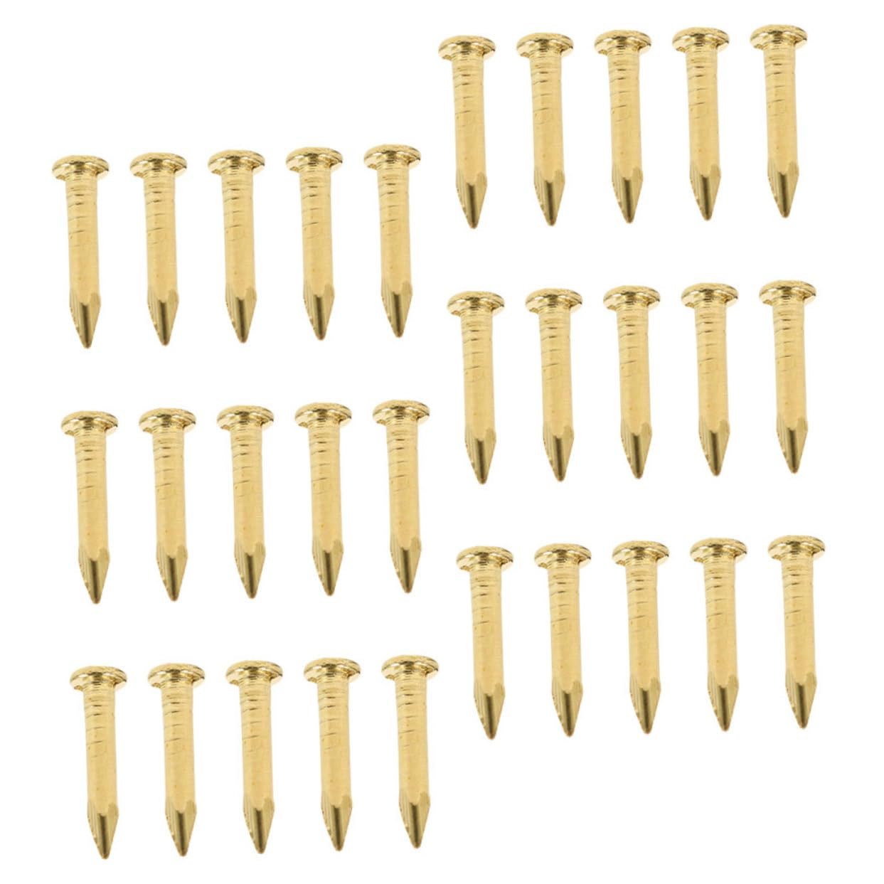 VILLCASE 100Pcs Copper Nails Head Durable Copper Nails for Hanging Pictures Furniture and More for Woodworking and Home Improvement